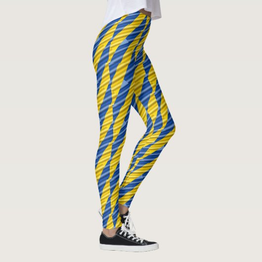 Blauw en Geel Oekraïne inspireren vrede in oorlog Leggings (Rechts)