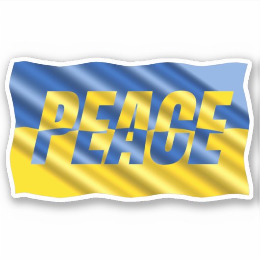 Blauw en Geel Oekraïne inspireren vrede in oorlog Sticker (Voorkant)