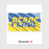Blauw en Geel Oekraïne inspireren vrede in oorlog Sticker (Vel)