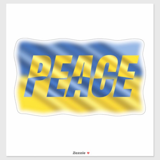 Blauw en Geel Oekraïne inspireren vrede in oorlog Sticker (Vel)