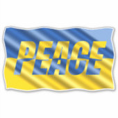 Blauw en Geel Oekraïne inspireren vrede in oorlog Sticker (Voorkant)