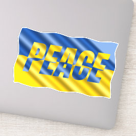Blauw en Geel Oekraïne inspireren vrede in oorlog Sticker