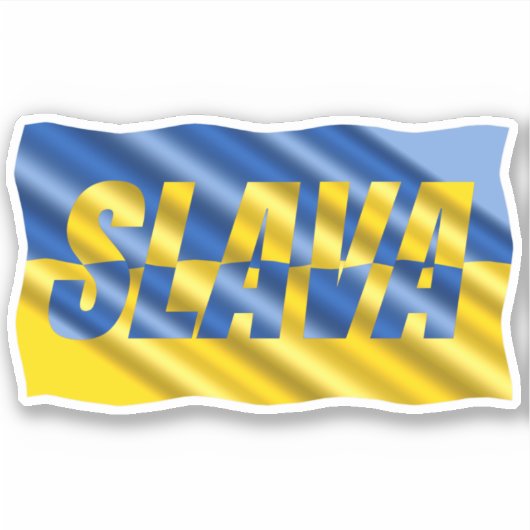 Blauw en Geel Oekraïne inspireren vrede in oorlog Sticker (Voorkant)