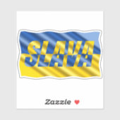 Blauw en Geel Oekraïne inspireren vrede in oorlog Sticker (Vel)