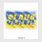 Blauw en Geel Oekraïne inspireren vrede in oorlog Sticker (Vel)