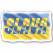 Blauw en Geel Oekraïne inspireren vrede in oorlog Sticker (Voorkant)