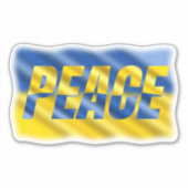 Blauw en Geel Oekraïne inspireren vrede in oorlog Sticker (Voorkant)