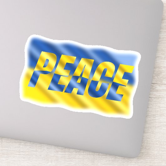 Blauw en Geel Oekraïne inspireren vrede in oorlog Sticker (Detail)