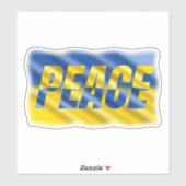 Blauw en Geel Oekraïne inspireren vrede in oorlog Sticker (Vel)