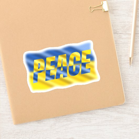 Blauw en Geel Oekraïne inspireren vrede in oorlog Sticker (Notitieboek)