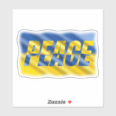 Blauw en Geel Oekraïne inspireren vrede in oorlog Sticker (Vel)