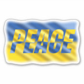 Blauw en Geel Oekraïne inspireren vrede in oorlog Sticker (Voorkant)