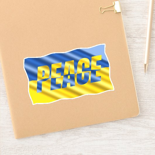 Blauw en Geel Oekraïne inspireren vrede in oorlog Sticker (Notitieboek)