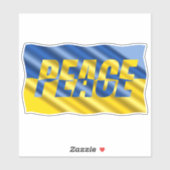 Blauw en Geel Oekraïne inspireren vrede in oorlog Sticker (Vel)