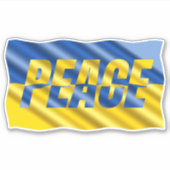 Blauw en Geel Oekraïne inspireren vrede in oorlog Sticker (Voorkant)