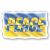 Blauw en Geel Oekraïne inspireren vrede in oorlog Sticker (Voorkant)