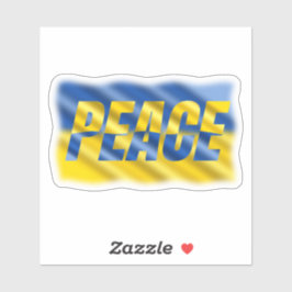 Blauw en Geel Oekraïne inspireren vrede in oorlog Sticker