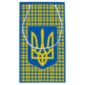 Blauw en geel Oekraïne Pset patroon, Tartan Klein Cadeauzakje (Achterkant)