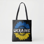 BLAUW EN GEEL OEKRAÏNE SUNFLOWER TOTE BAG (Voorkant)
