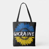 BLAUW EN GEEL OEKRAÏNE SUNFLOWER TOTE BAG (Achterkant)