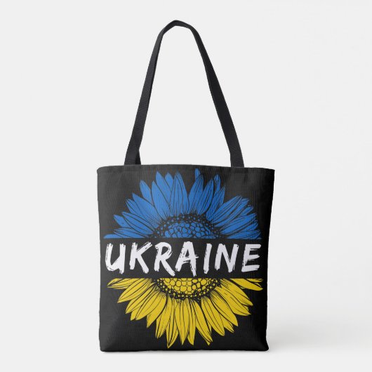 BLAUW EN GEEL OEKRAÏNE SUNFLOWER TOTE BAG (Achterkant)