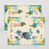  blauw en geel ontbindmiddel briefkaart (Voorkant / Achterkant)