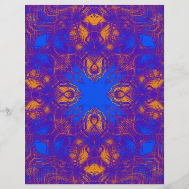 Blauw en geel patroon (Voorkant)