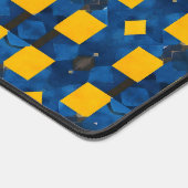 Blauw en geel patroon bureaumat (Hoek)