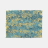 blauw en geel patroon fleece deken (Voorkant (Horizontaal))