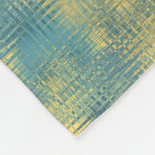 blauw en geel patroon fleece deken (Hoek)