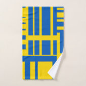 Blauw en geel patroon van het ontwerp van de kleur bad handdoek (Handdoek)