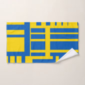 Blauw en geel patroon van het ontwerp van de kleur bad handdoek (Handdoek)