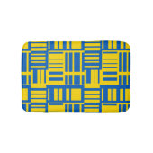 Blauw en geel patroon van het ontwerp van de kleur badmat (Voorkant)