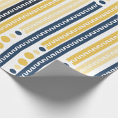 Blauw en geel patroonpapier cadeaupapier (Hoek)