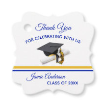 Blauw en geel Pet & tassel | AFSTUDEREN