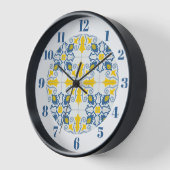 Blauw en geel  Portugees tegels patroon (Hoek)