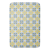 Blauw en geel  Portugees tegels patroon Badmat (Voorkant Verticaal)