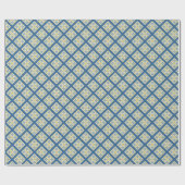 Blauw en geel Portugees tegels patroon Cadeaupapier (Vlak)