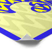 Blauw en geel poster (Hoek)