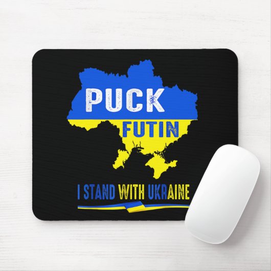 BLAUW EN GEEL PUCK FUTIN LAND SIGN MUISMAT (Met muis)