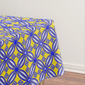 Blauw en geel Spaans Tegel patroontafelkleed Tafelkleed (Voorbeeld)