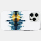 Blauw en Geel Stadspanorama Case-Mate iPhone Case (Achterkant (horizontaal))