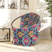 Blauw en Geel Stijlvol Boheems Fleece Deken