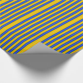 Blauw en geel strippons papier (Hoek)