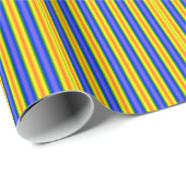 Blauw en geel strippons papier (Rol Hoek)