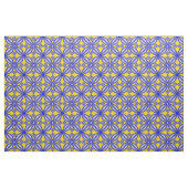 Blauw en geel Talavera Tegel ontwerp Stof (Yard (91,4 cm))