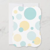 Blauw en Geel Teddybeer Babyshower Uitnodiging (Achterkant)
