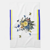 blauw en geel theedoek (Verticaal)