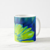 Blauw en Geel Tie Dye Koffiemok (Voorkant rechts)