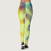 Blauw en geel Tie-dye Leggings (Achterkant)